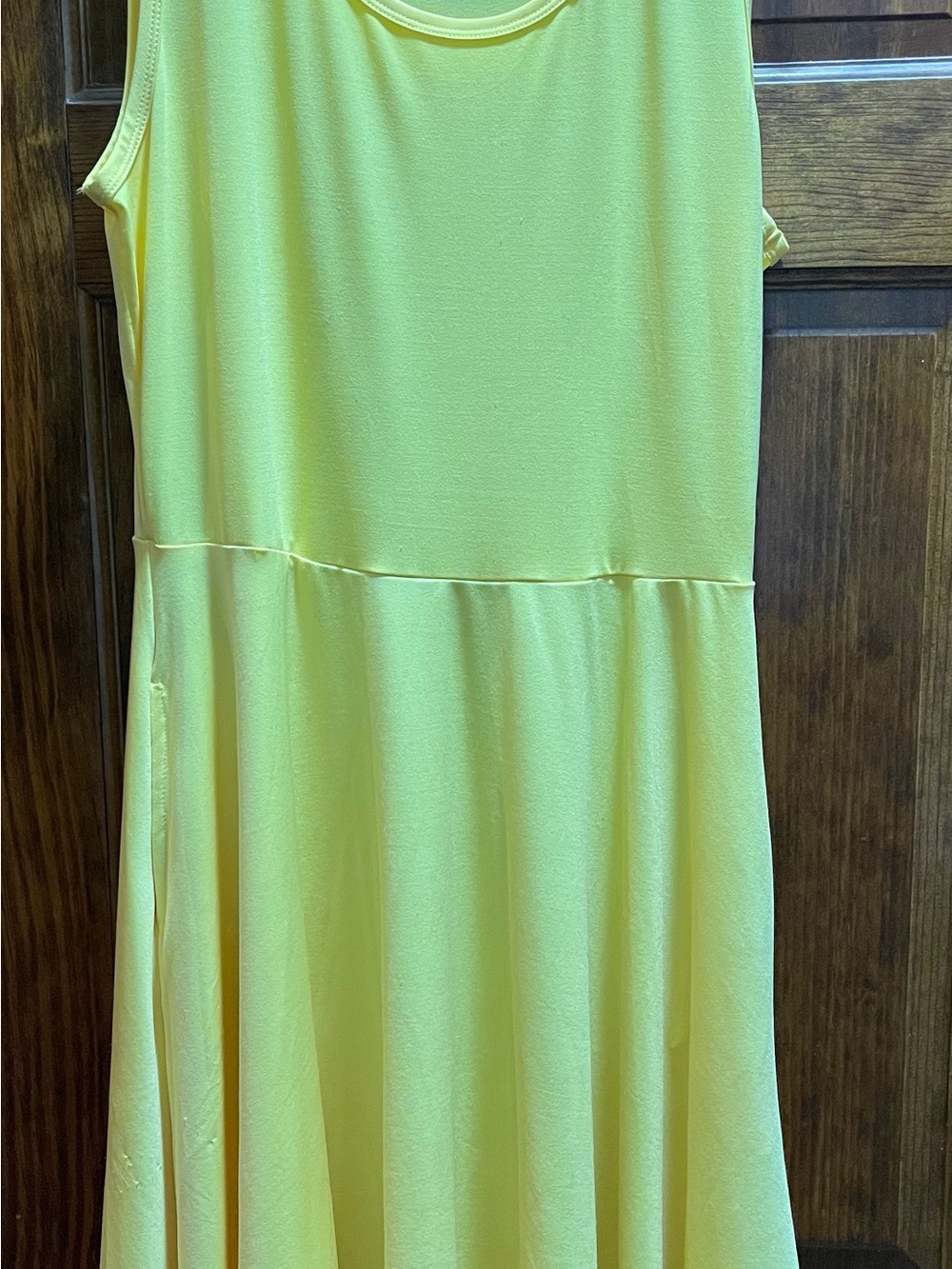 LuLaRoe Soft Yellow Sleeveless Flowy Dress